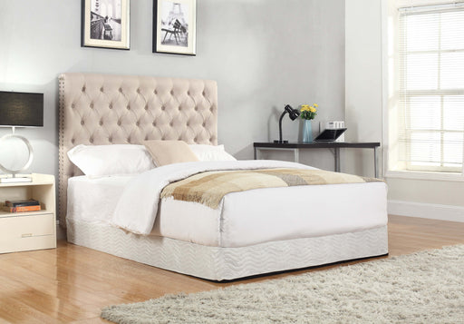 Artiss Furniture > Bedroom Bed Head Double Size French Provincial Headboard Upholsterd Fabric Beige