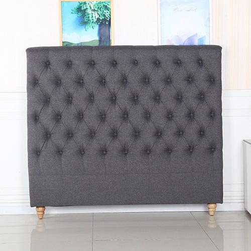 Artiss Furniture > Bedroom Bed Head King Size French Provincial Headboard Upholsterd Fabric Charcoal