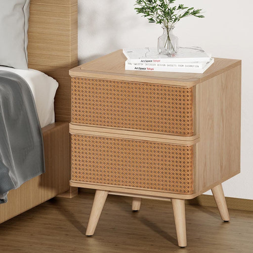 Artiss Furniture > Bedroom The NORA rattan Bedside Table