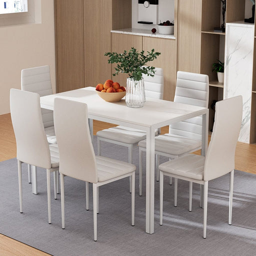 Artiss Furniture > Dining White Dining Chairs and Table Dining Set