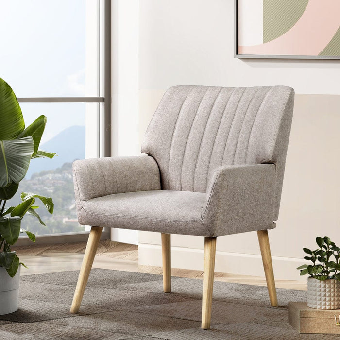 Artiss Furniture > Living Room Armchair Accent -  Beige