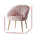 Artiss Furniture > Living Room Armchair - Velvet Sofa Pink Couch
