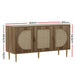 Artiss Furniture > Living Room Rattan Sideboard Three Door