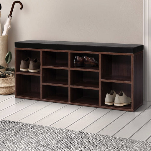 Artiss Furniture > Living Room Shoe Rack Organiser - Walnut