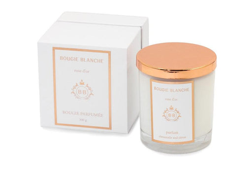 Bougie Blanche Candle Rose D'or Candle