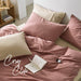 Cosy Club Home & Garden > Bedding Red Beige Quilt Cover Set Cotton Duvet Double