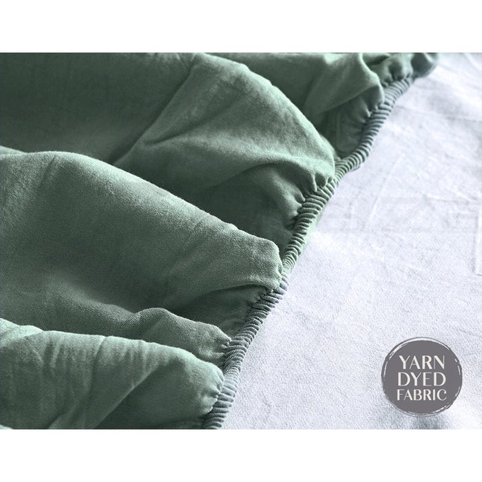 Cosy Club Home & Garden > Bedding Sheet Set Cotton Sheets Double Green Beige