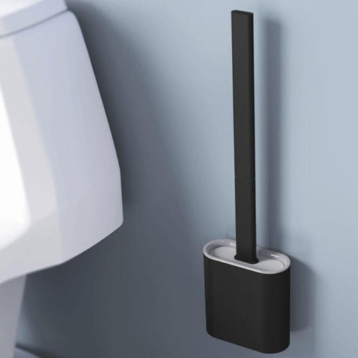 Creative Cleaning Home & Garden > Bathroom Accessories Black Silicone Bristles Toilet Brush