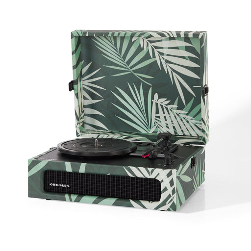 Crosley Audio & Video > Musical Instrument & Accessories Voyager Bluetooth Portable Turntable - Botanical + Bundled Record Storage Crate