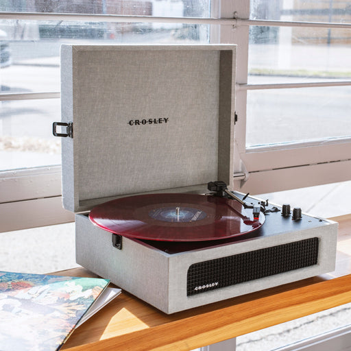 Crosley Audio & Video > Musical Instrument & Accessories Voyager Bluetooth Portable Turntable - Grey