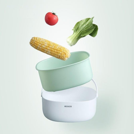 Ecoco Home & Garden > Kitchenware Modern Straining Bowl and Colander Set - Green