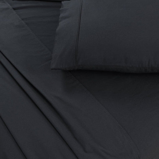 Elan Linen Home & Garden > Bedding 100% Egyptian Cotton Vintage Washed 500TC Charcoal Queen Bed Sheets Set