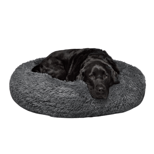 Fur King Pet Care > Dog Supplies "Aussie" Calming Dog Bed - Large -Grey- 100 cm