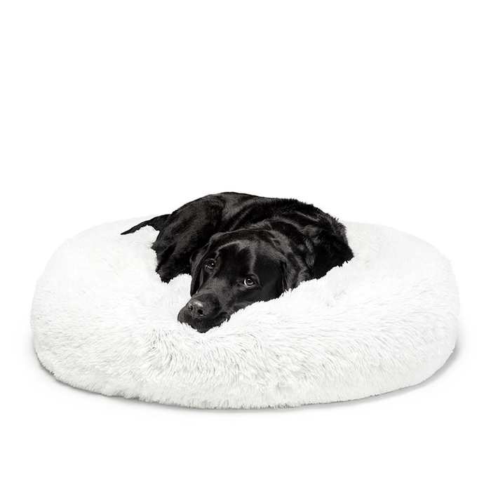 Fur King Pet Care > Dog Supplies "Aussie" Calming Dog Bed  - White - 100 CM - Large