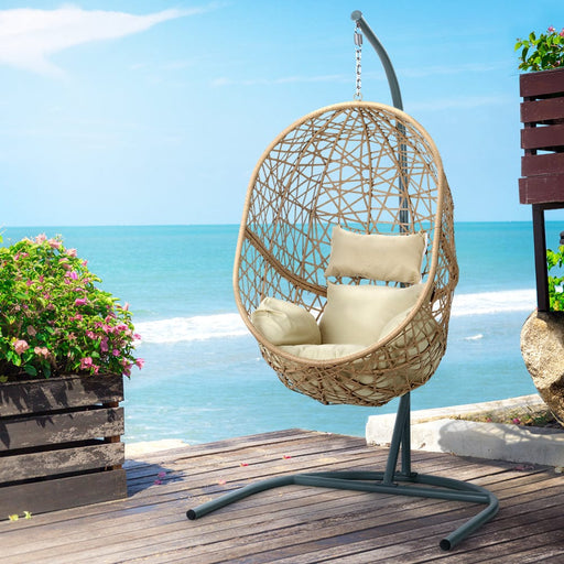 Gardeon Furniture > Outdoor Egg Hammock With Stand - Yellow