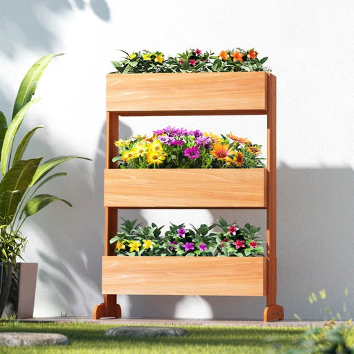 Greenfingers Home & Garden > Garden Beds Garden Bed Raised Wooden Planter Box Vegetables 69x39x106cm