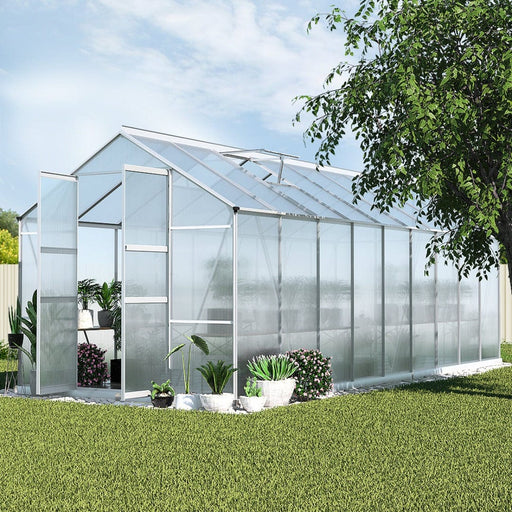 Greenfingers Home & Garden > Green Houses Aluminium Greenhouse Green House Garden Shed Double Door 5.1X2.5M