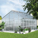 Greenfingers Home & Garden > Green Houses Greenhouse Aluminium House Garden Shed Polycarbonate 3.6x2.5M