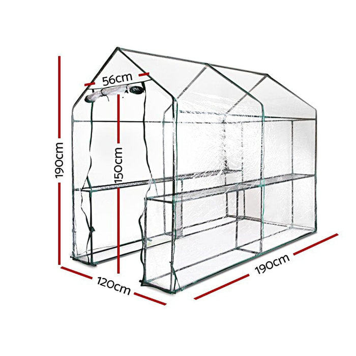 Greenfingers Home & Garden > Green Houses Greenhouse Garden Shed Green House 1.9 X 1.2M