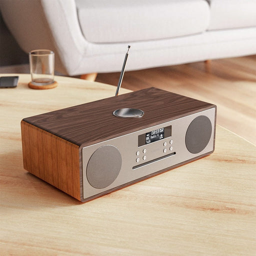 Prasads Home and Garden Audio & Video > Speakers Majority Oakington Bluetooth, DAB Radio & CD Player-Walnut