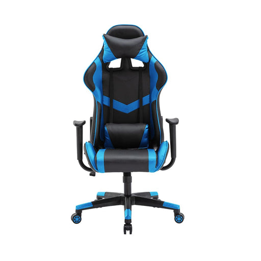 Mason Taylor Furniture > Bar Stools & Chairs 909 Gaming Office Chair  PVC Leather Seat - Blue