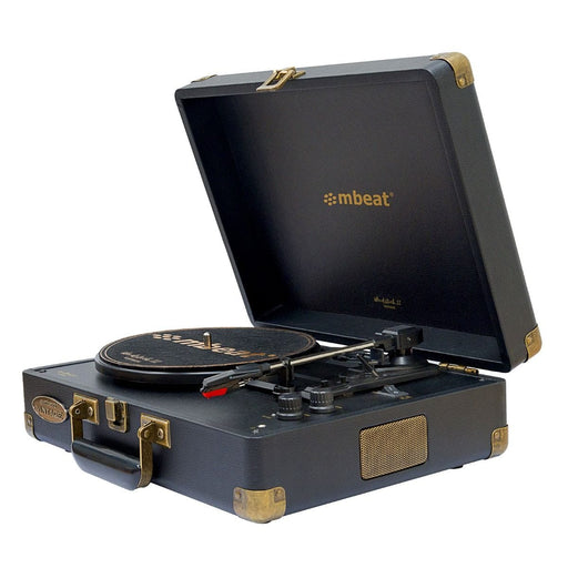 mbeat Audio & Video > Musical Instrument & Accessories Woodstock II Black Retro Bluetooth (TX/RX) Turntable