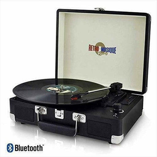 mbeat Electronics > Computer Accessories Suitcase Style Turntable Black - Retro Musique