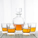 Novare Home & Garden > Kitchenware Oval Whiskey Decanter Bottle With 4 Whiskey Glasses Set