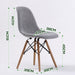 Prasads Home and Garden Furniture > Bar Stools & Chairs La Bella 4 Set Grey Retro Dining Cafe Chair DSW Fabric
