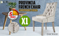 Prasads Home and Garden Furniture > Bar Stools & Chairs La Bella Cream French Provincial Dining Chair Amour Oak Leg