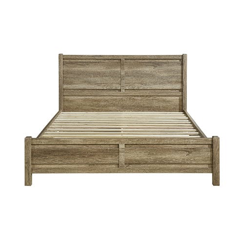 Prasads Home and Garden Furniture > Bedroom Double Size Bed Frame Natural Wood like MDF in Oak Colour