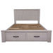 Prasads Home and Garden Furniture > Bedroom Foxglove Bed Frame Double Size Wood Mattress Base With Storage Drawers - White