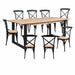 Prasads Home and Garden Furniture > Dining Aconite 9pc 210cm Dining Table Set 8 Cross Back Chair Solid Messmate Timber Wood