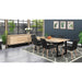 Prasads Home and Garden Furniture > Dining Aconite Dining Table 180cm Solid Messmate Timber Wood Black Metal Leg - Natural
