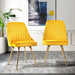 Prasads Home and Garden Furniture > Dining Artiss Set of 2 Dining Chairs Retro Chair Cafe Kitchen Modern Metal Legs Velvet Yellow