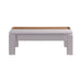 Prasads Home and Garden Furniture > Dining Coffee Table High Gloss Finish Lift Up Top MDF White Ash Colour Interior Storage