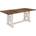 Prasads Home and Garden Furniture > Dining Erica Dining Table 200cm Solid Acacia Timber Wood Hampton Furniture Brown White