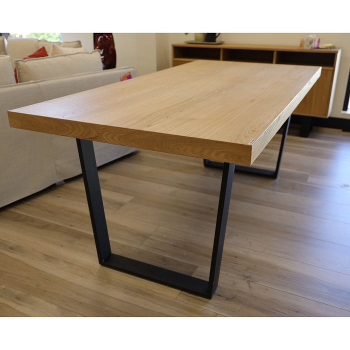 Prasads Home and Garden Furniture > Dining Petunia  7pc 180cm Dining Table Set 6 Wishbone Chair Elm Timber Wood Metal Leg
