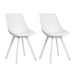 Prasads Home and Garden Furniture > Living Room Artiss Set of 2 Lylette Dining Chairs Cafe Chairs PU Leather Padded Seat White