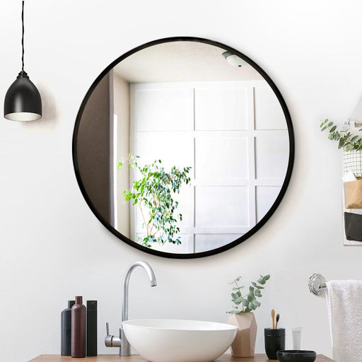 Prasads Home and Garden Health & Beauty > Makeup Mirrors Embellir 70cm Round Wall Mirror Bathroom Makeup Mirror