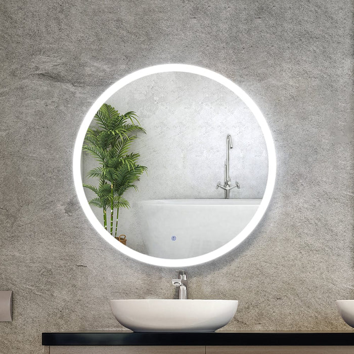Prasads Home and Garden Health & Beauty > Makeup Mirrors Embellir LED Wall Mirror Bathroom Light 80CM Decor Round decorative Mirrors