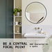 Prasads Home and Garden Health & Beauty > Makeup Mirrors La Bella Black Wall Mirror Round Aluminum Frame Makeup Decor Bathroom Vanity 70cm