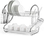 Prasads Home and Garden Home & Garden > Kitchenware 2 Tier Dish Rack with Drain Board for Kitchen Counter