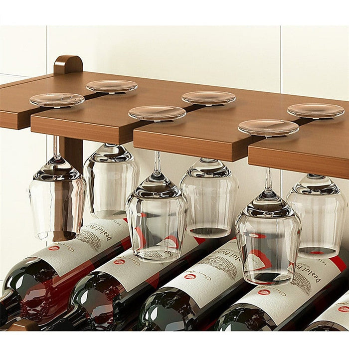 Prasads Home and Garden Home & Garden > Kitchenware Bamboo Wine Rack with 6 Glass Holder