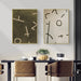 Prasads Home and Garden Home & Garden > Wall Art 60cmx90cm Neutral Composition 2 Sets Gold Frame Canvas Wall Art