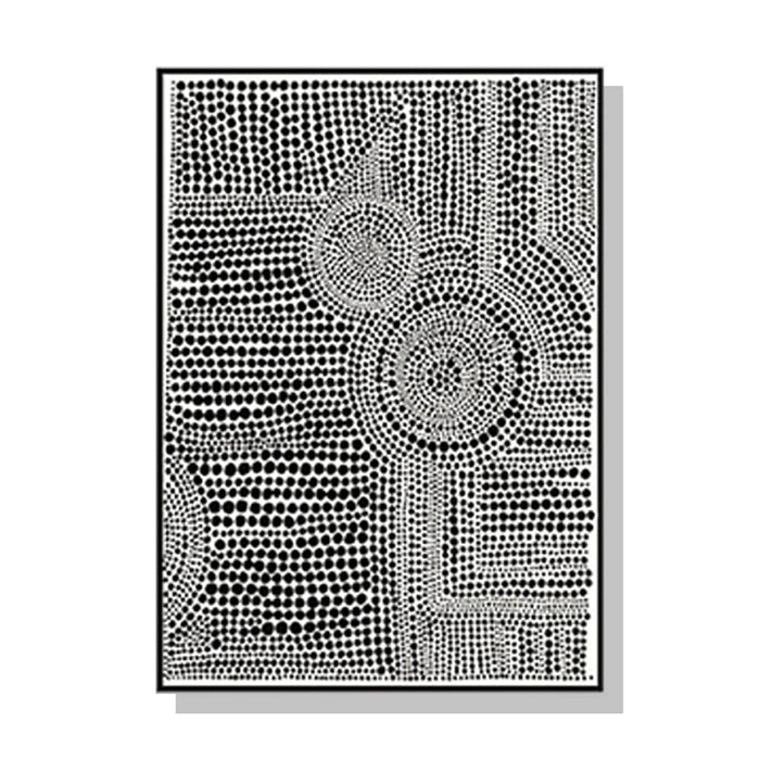 Prasads Home and Garden Home & Garden > Wall Art 80cmx120cm Clustered Dots A Black Frame Canvas Wall Art