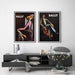 Prasads Home and Garden Home & Garden > Wall Art Bally Man & Woman 2 Sets Black Frame Canvas Wall Art 40cmx60cm