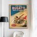 Prasads Home and Garden Home & Garden > Wall Art Bugatti Gold Frame Canvas Wall Art - 60cmx90cm