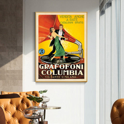 Prasads Home and Garden Home & Garden > Wall Art Grafofoni Columbia Gold Frame Canvas Wall Art - 60cmx90cm