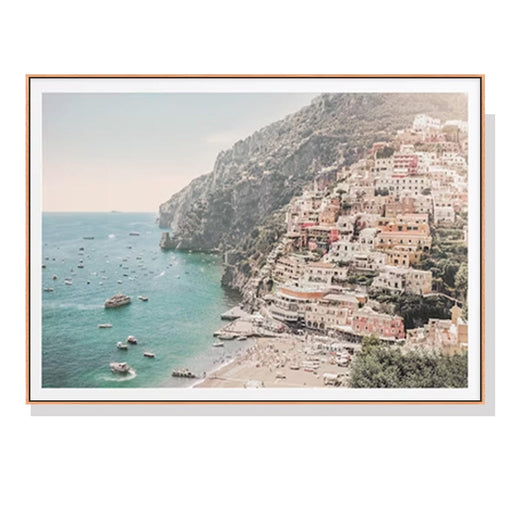 Prasads Home and Garden Home & Garden > Wall Art Italy Amalfi Coast Wood Frame Canvas - Wall Art 60cmx90cm